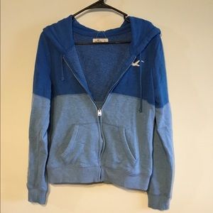 Blue Hollister zip up jacket
